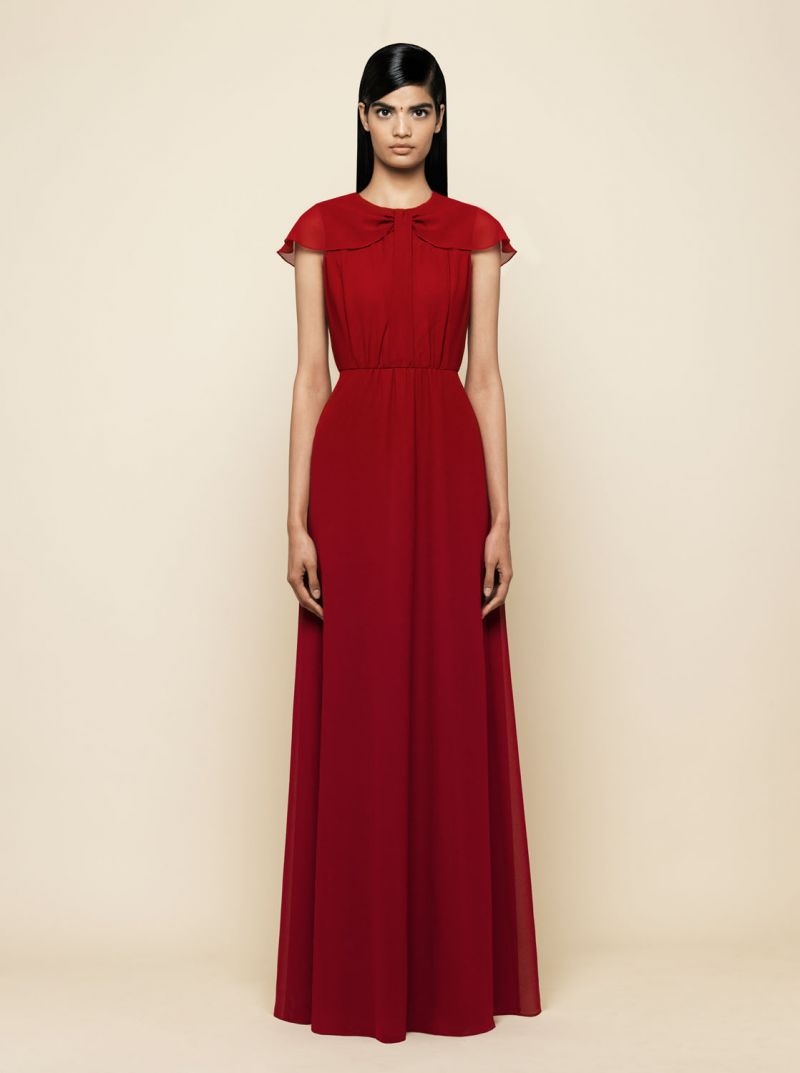 vestido largo de fiesta para boda, nochevieja, azul marimo de monica cordera